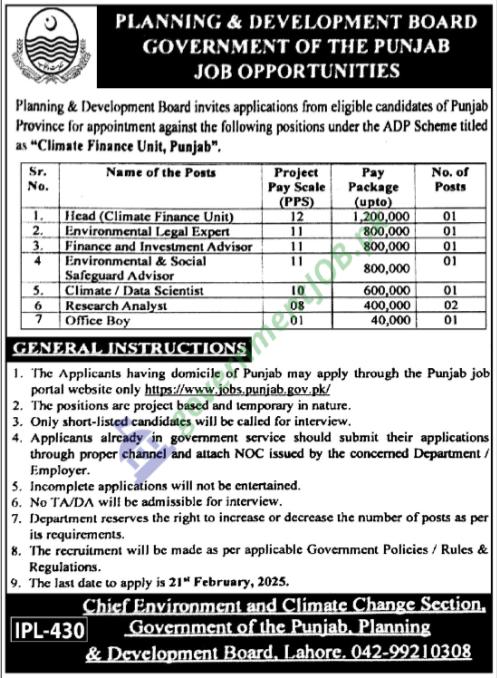 Planning & Development Board Jobs 2025 Advertisement