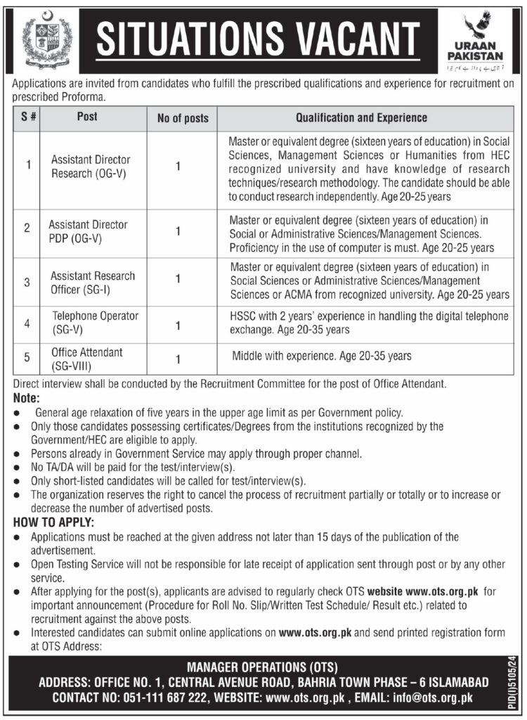 Uraan Pakistan Jobs 2025 advertisment